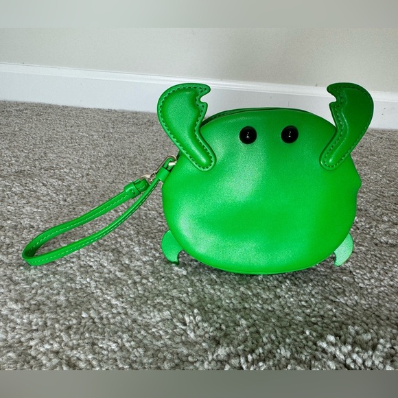 Kate Spade Novelty Green Crab Coin Purse Bag Charm Collectible Rare Wallet - Picture 3 of 6